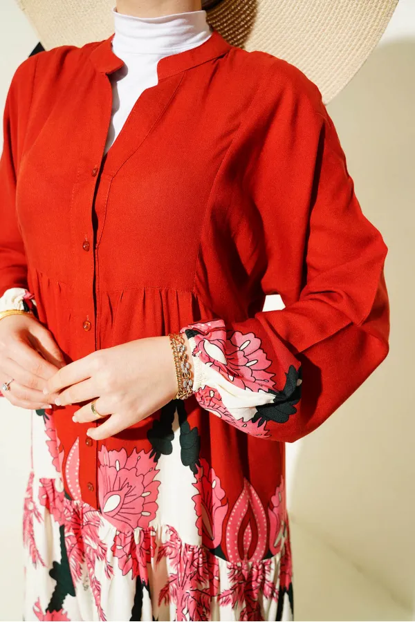 Robe hijab à motifs authentiques 2423 - F.Bordo