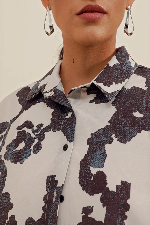 Chemise basique longue oversize 3900 - Noir