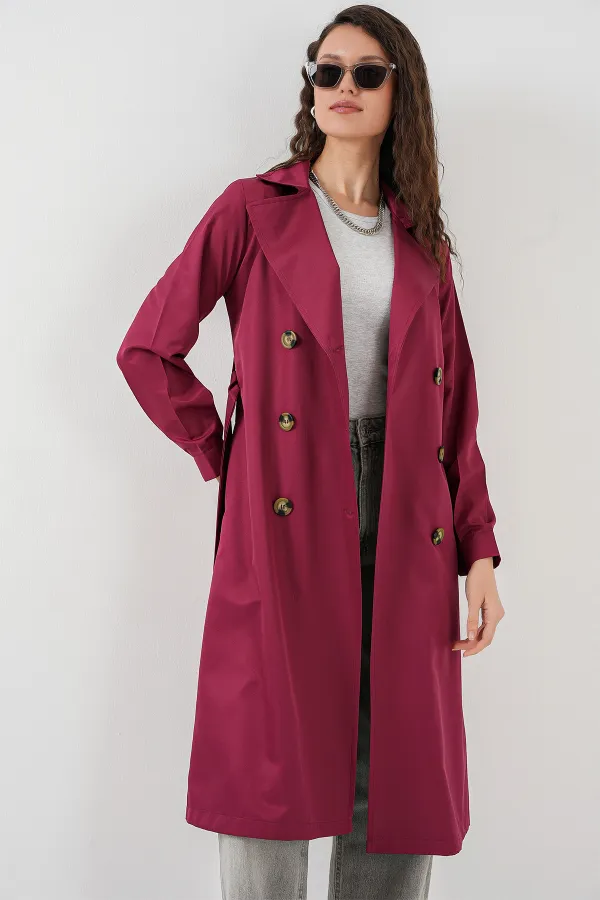 Trench-coat croisé 5853 - Bordeaux