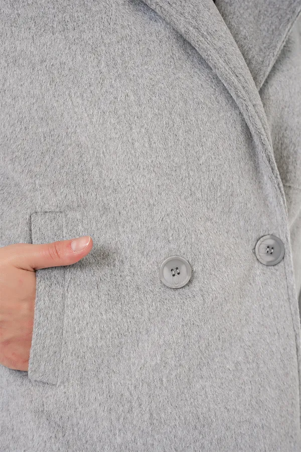 Veste en cachemire pour femme 0725 - Gris clair