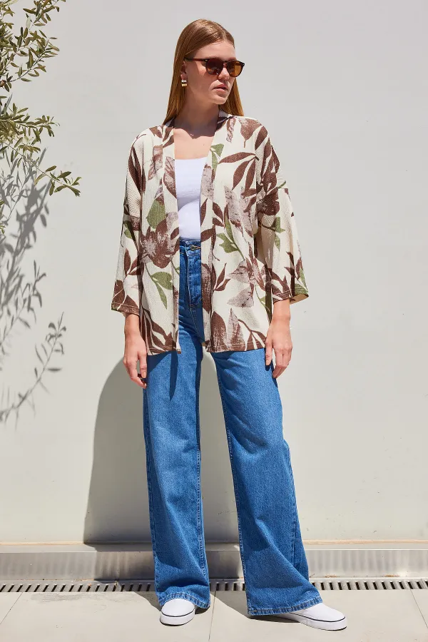 Kimono tricoté 5862 - Kaki