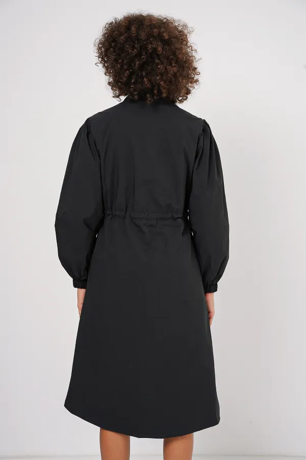 Trench-coat long doublé 5939 - Noir