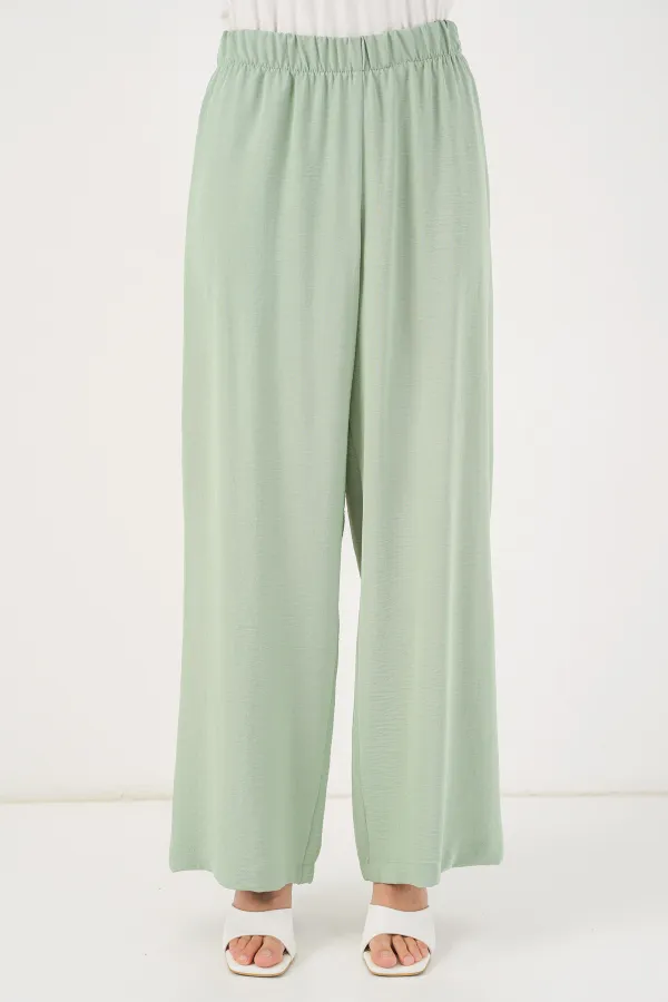 Ensemble deux pièces tunique et pantalon à lacets pour femme 6744 - Menthe