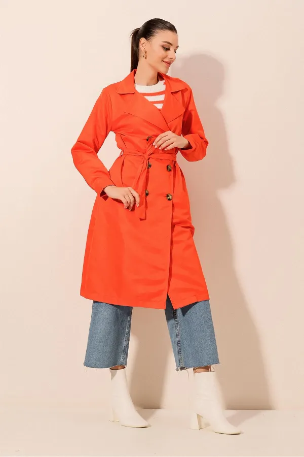 Trench-coat croisé 5853 - Orange
