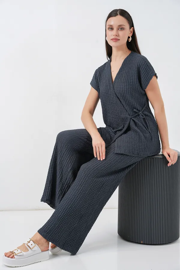 Kadın Örme İkili Takım 30064 - Antrasit