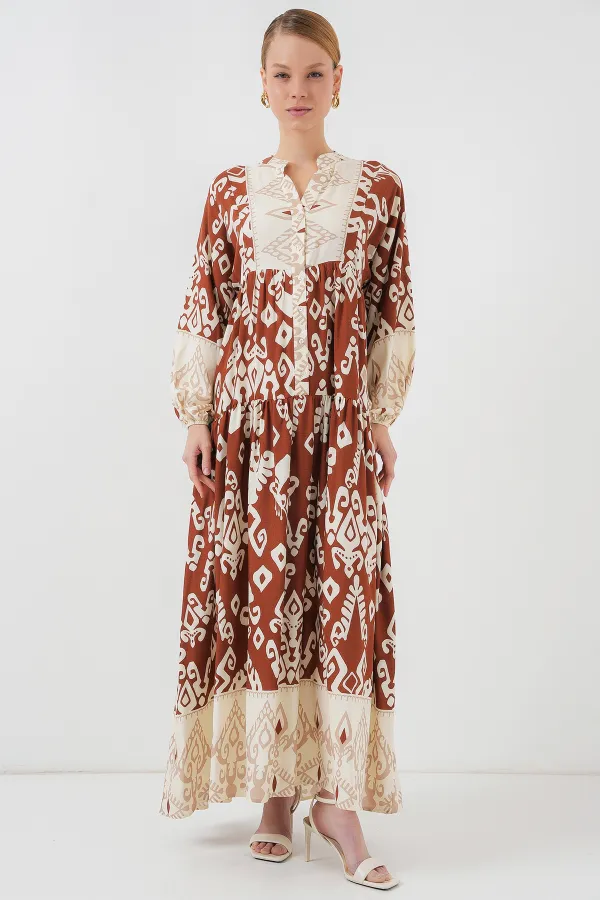 Robe hijab à motifs authentiques 2423 - Y.Tile