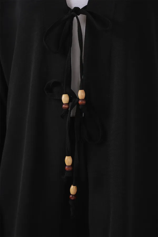 Kadın Ayrobin Kimono Pantolon İkili Takım 6739 - Siyah