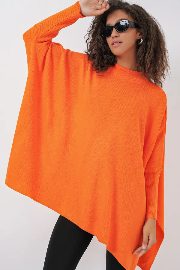 15783 Poncho fendu - Orange