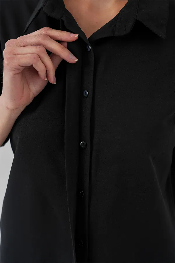 Chemise à manches courtes pour femme 20312 - Noire