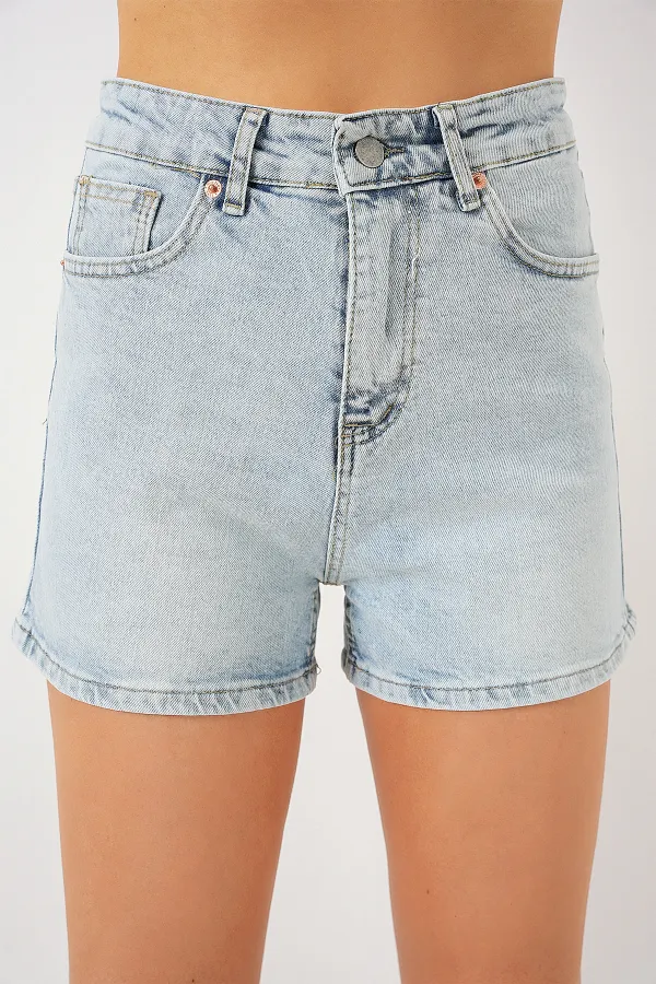 Short en jean pour femme 5339 - Bleu
