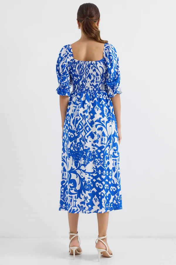 Robe fendue à motifs 2512 - Saxe