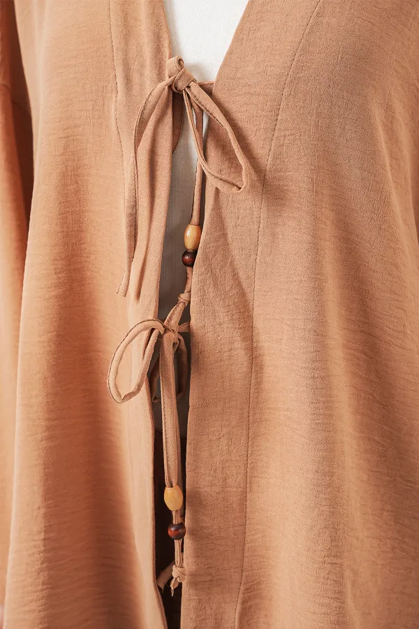 Women's Ayrobin Kimono Pants Two-Piece Set 6739 - Biscuit