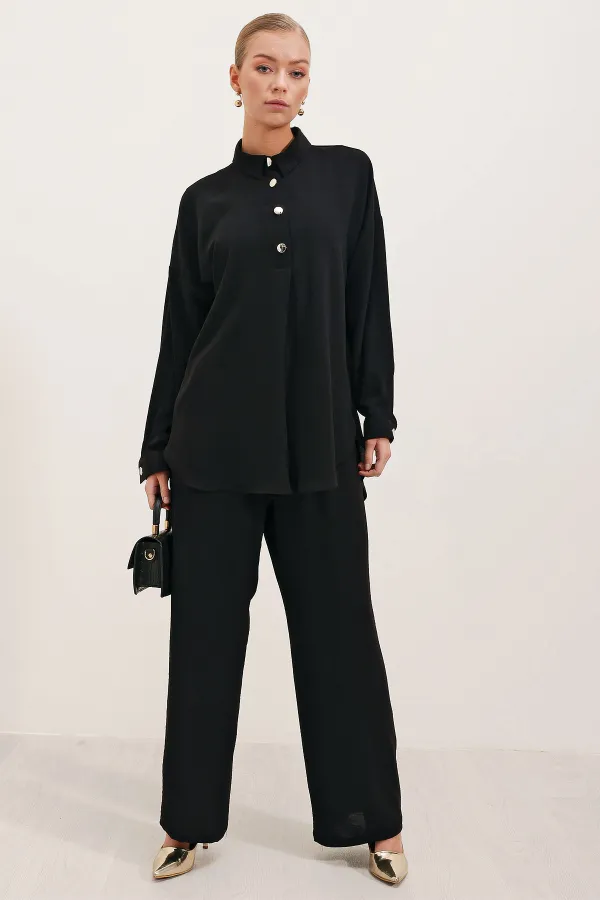 6631 Oversize Alt-Üst Takım - Siyah