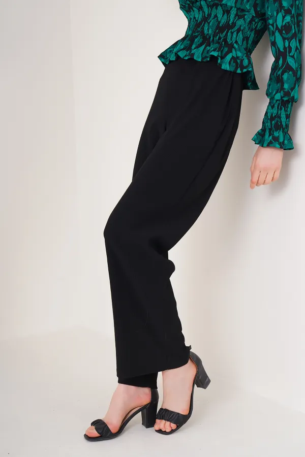 6543 Knitted Trousers - Black
