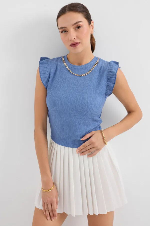 Chemisier tricoté 0430 - Indigo