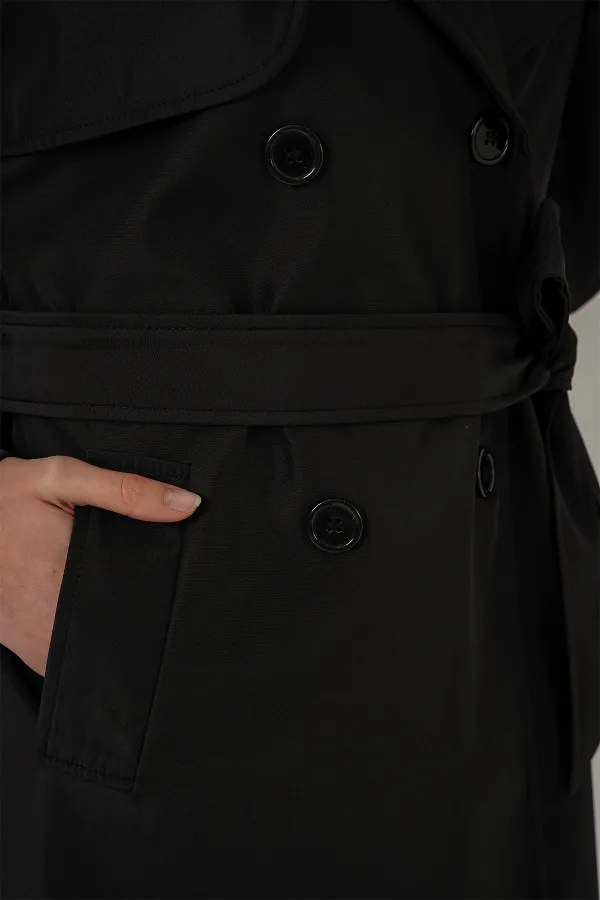 Trench-coat croisé 5918 - Noir