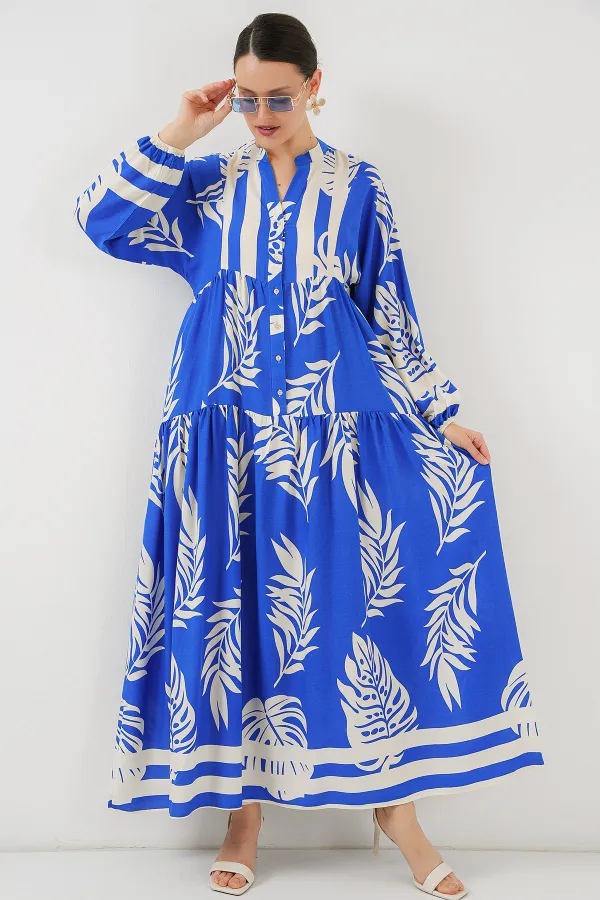 2423 Authentic Patterned Hijab Dress - Saks 3
