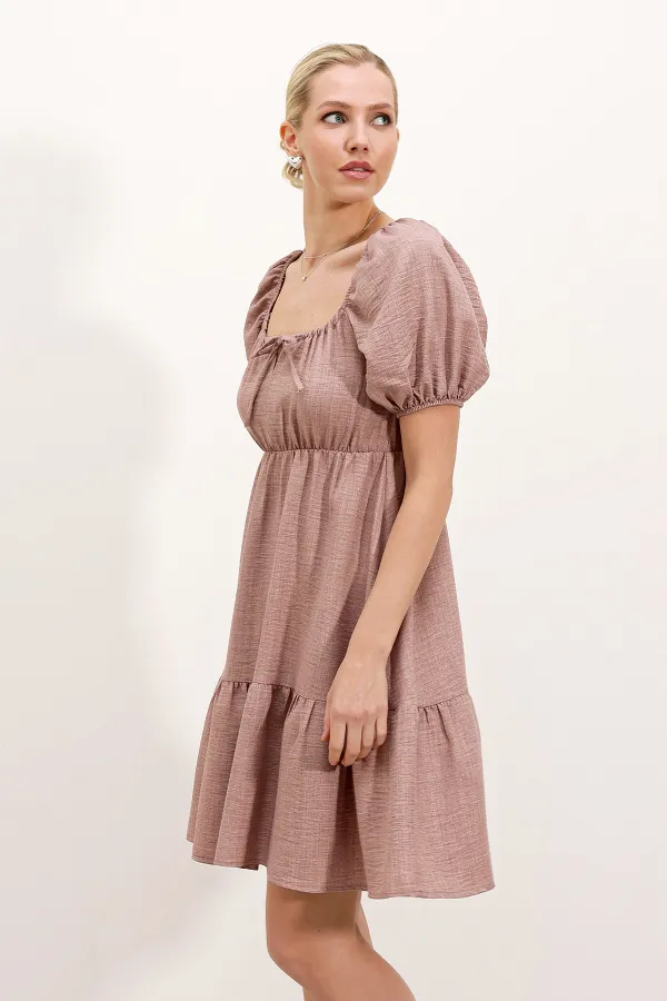 Robe évasée en popeline 2351 - A.Dry Rose