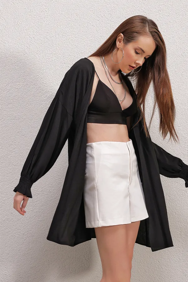 5882 Loose Kimono - Black