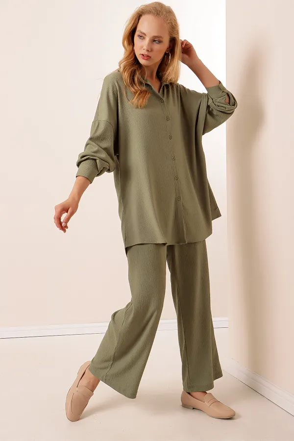 5858 Knitted Two Piece Suit - Çağla