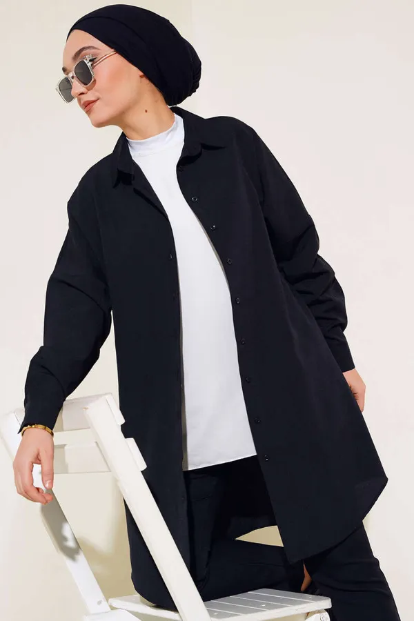 Tunique hijab 5845 - Noire