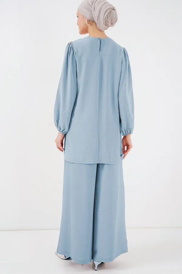 Ensemble tunique et pantalon Ayrobin 6712 - Bleu clair