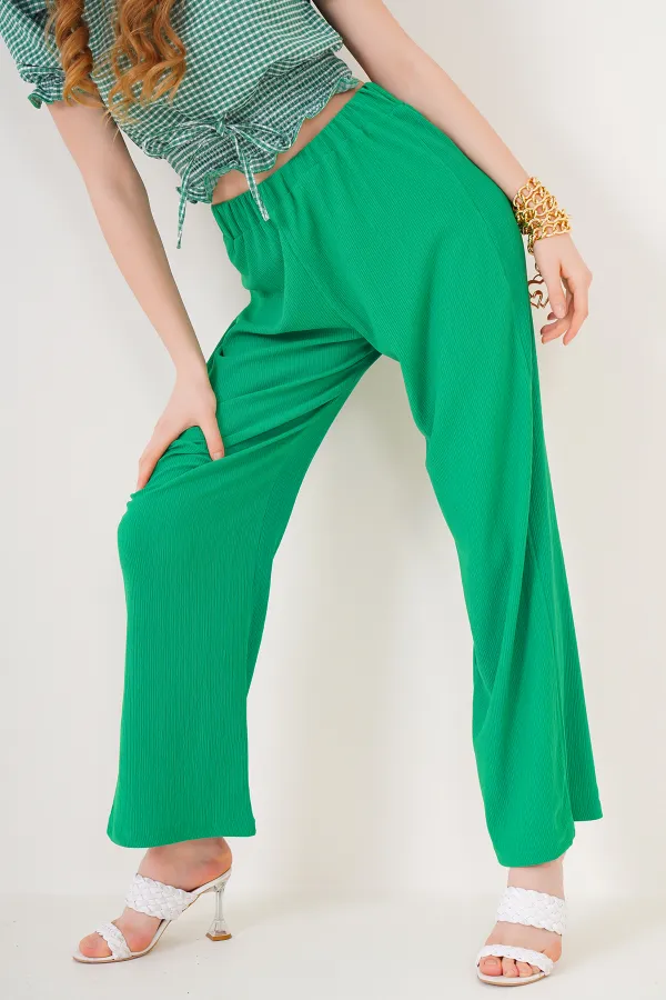 6543 Knitted Trousers - Green
