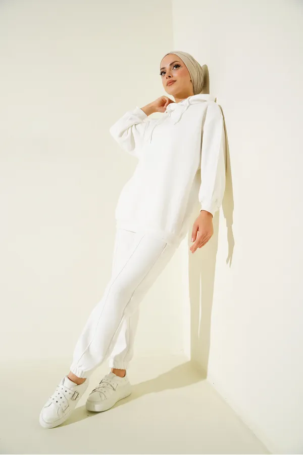 Survêtement oversize 55434 - Blanc
