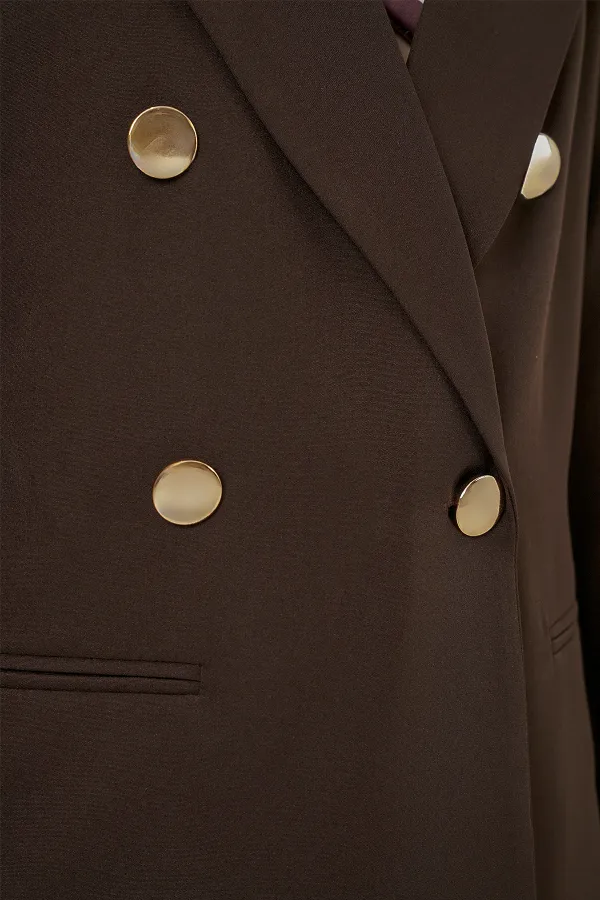 Veste blazer croisée pour femme 0722 - Marron