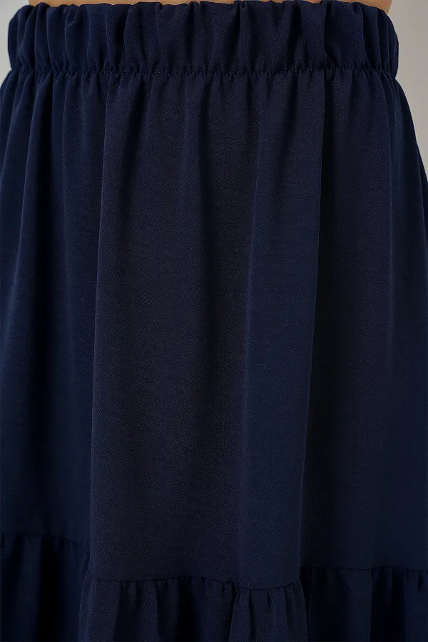 Women's Ayrobin Long Skirt 8048 - Navy Blue
