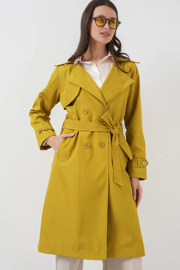 Trench-coat croisé 5918 - Vert pétrole