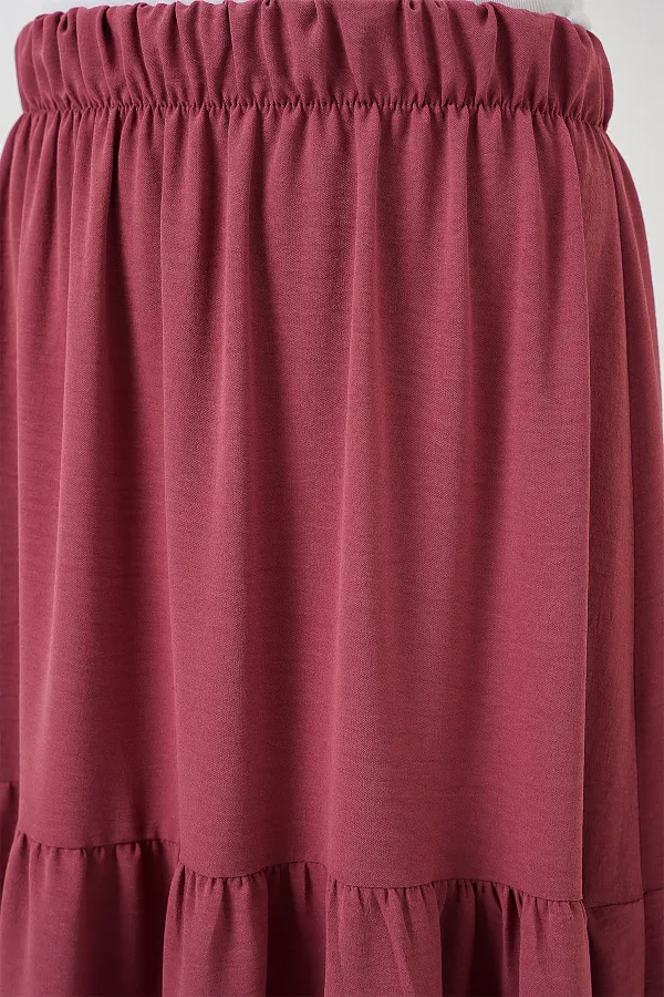 Kadın Ayrobin Uzun Etek 8048 - Gül Kurusu