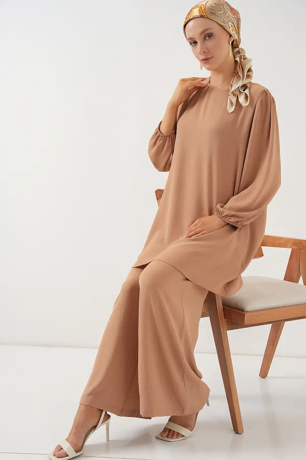 Ensemble tunique et pantalon Ayrobin 6712 - Vison