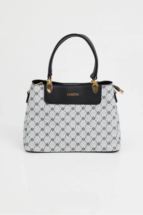 010176 Armine Baskılı Çanta - Gri