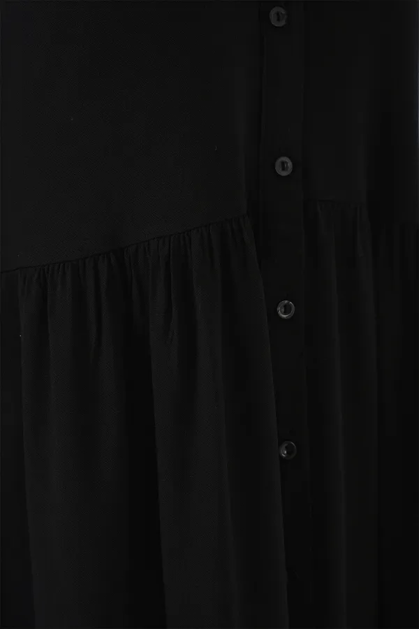 Women's Zero Sleeve Midi Dress 2563 - Black