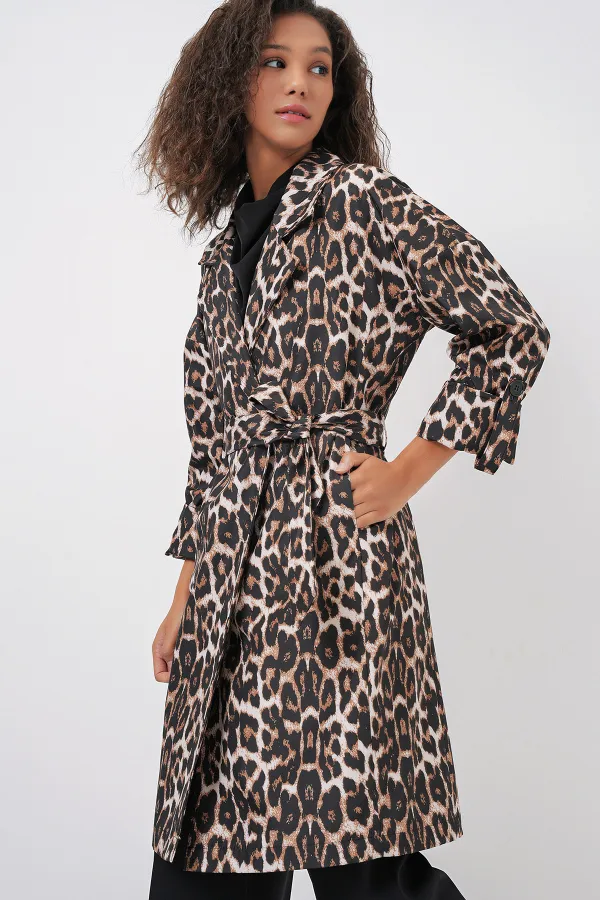 Trench-coat doublé croisé 9104 - Marron clair