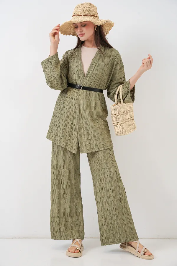 Ensemble deux pièces pantalon kimono femme 30078 - Çağla