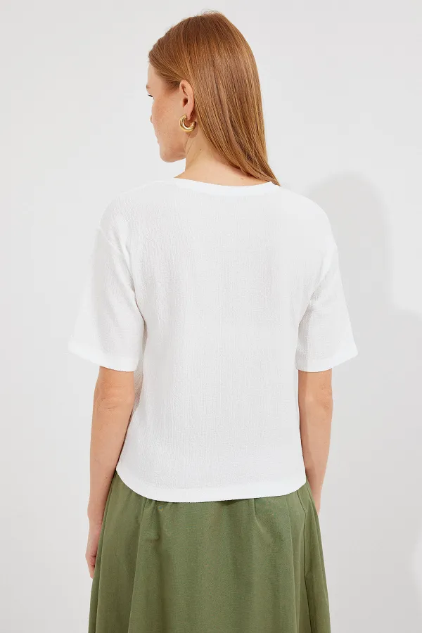 T-shirt basique en maille imprimée 911 - Vert