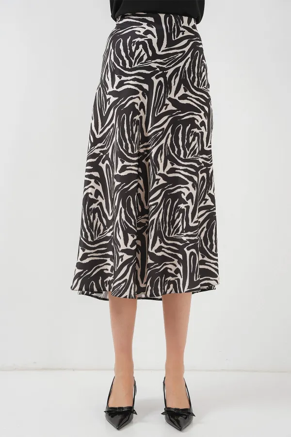 Jupe en satin 15806 - Beige clair