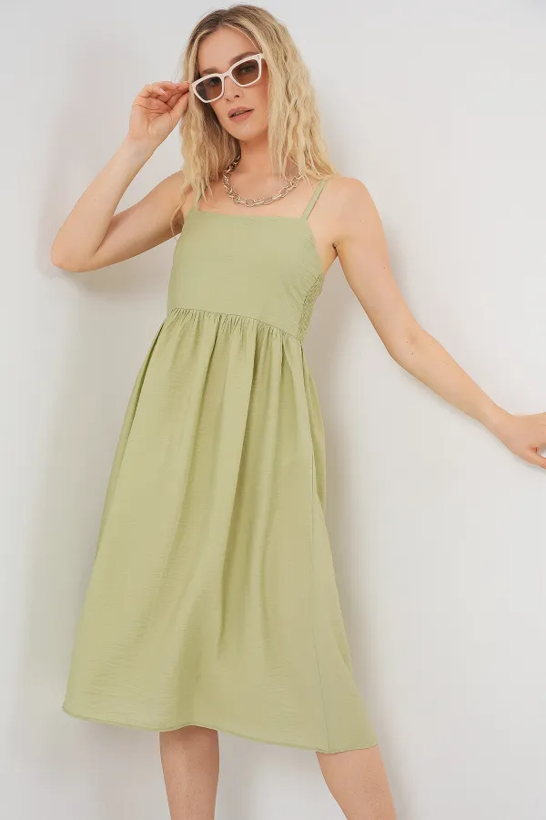 Women's Strappy Ayrobin Dress 2565 - E.Green