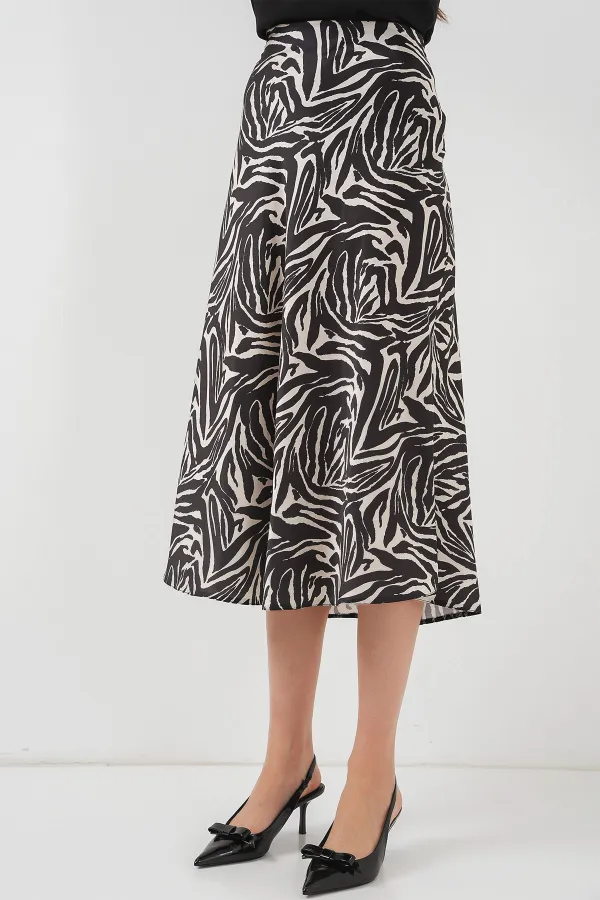 Jupe en satin 15806 - Beige clair