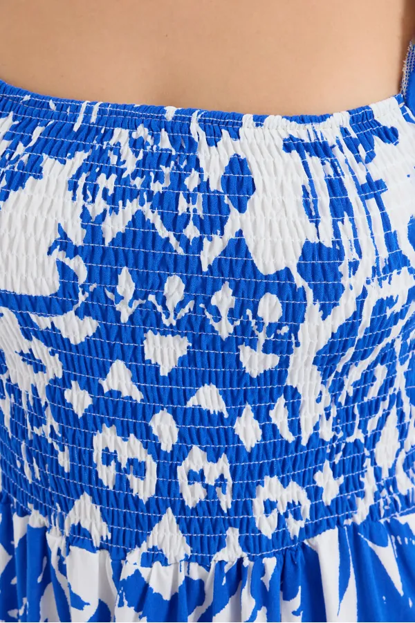 Robe fendue à motifs 2512 - Saxe