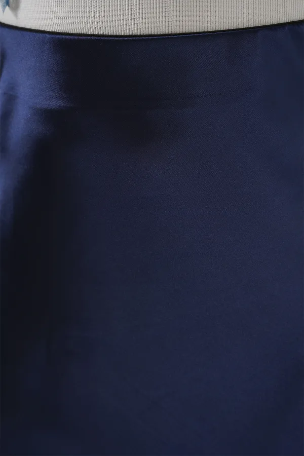 Jupe en satin 15806 - Bleu marine