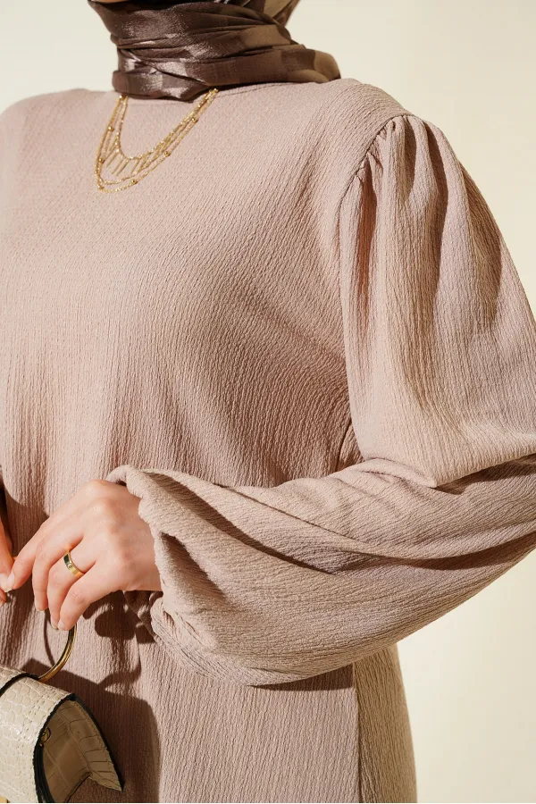 Ensemble tunique, pantalon et haut couleur pierre pour femme 6663