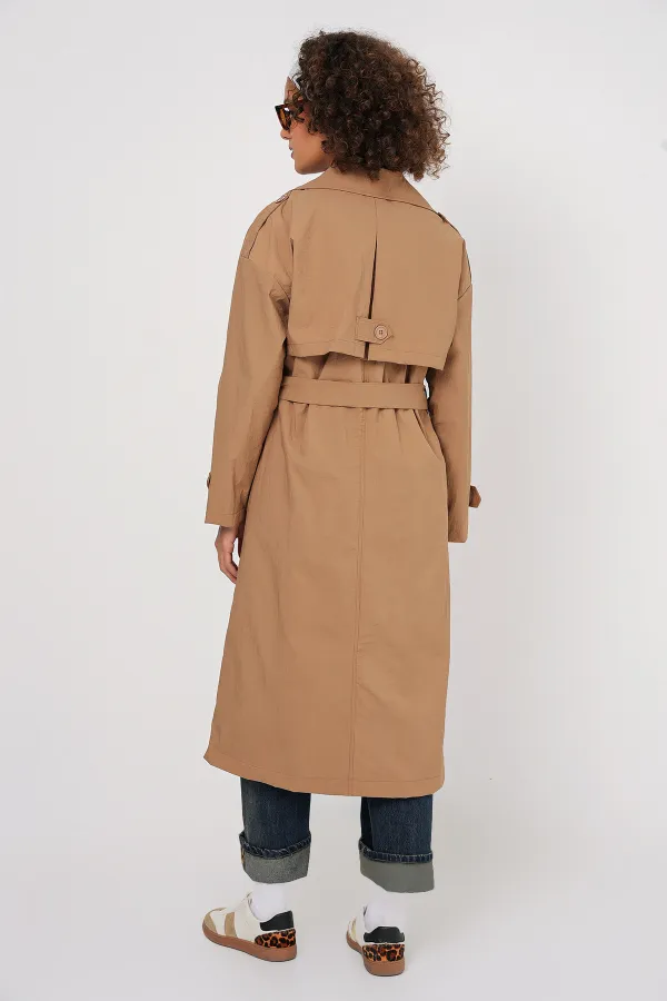 Trench-coat croisé 5936 - Biscuit