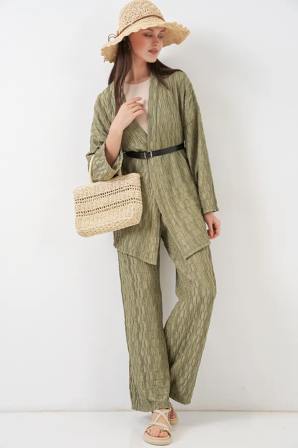 Ensemble deux pièces pantalon kimono femme 30078 - Çağla