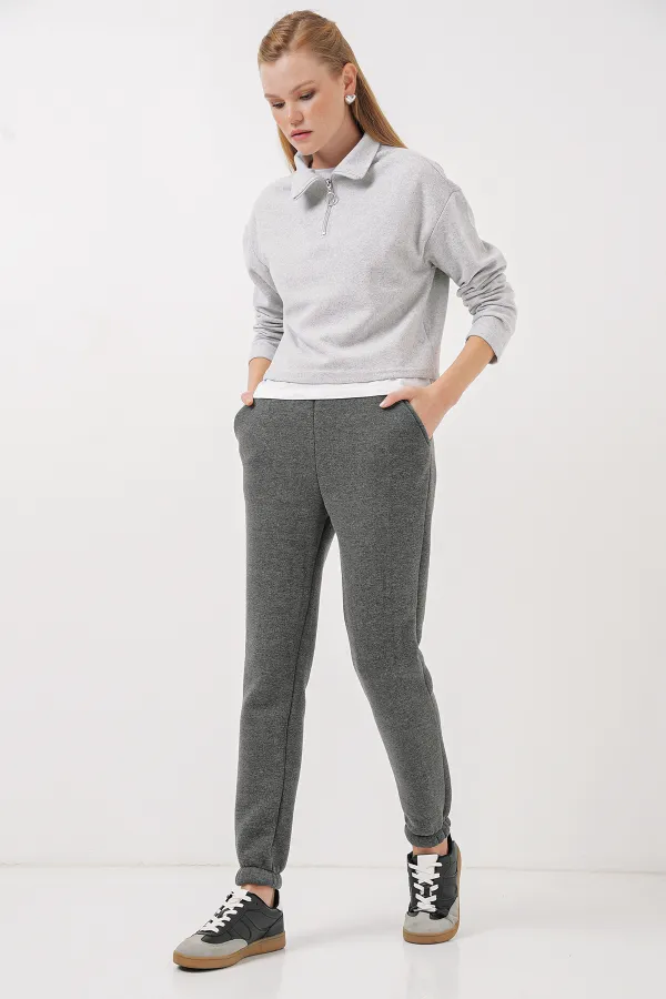 Pantalon de survêtement 55450 à trois fils - Anthracite