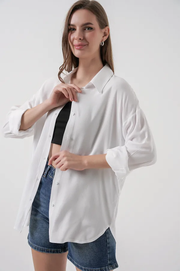 3785 Viscose Shirt - White