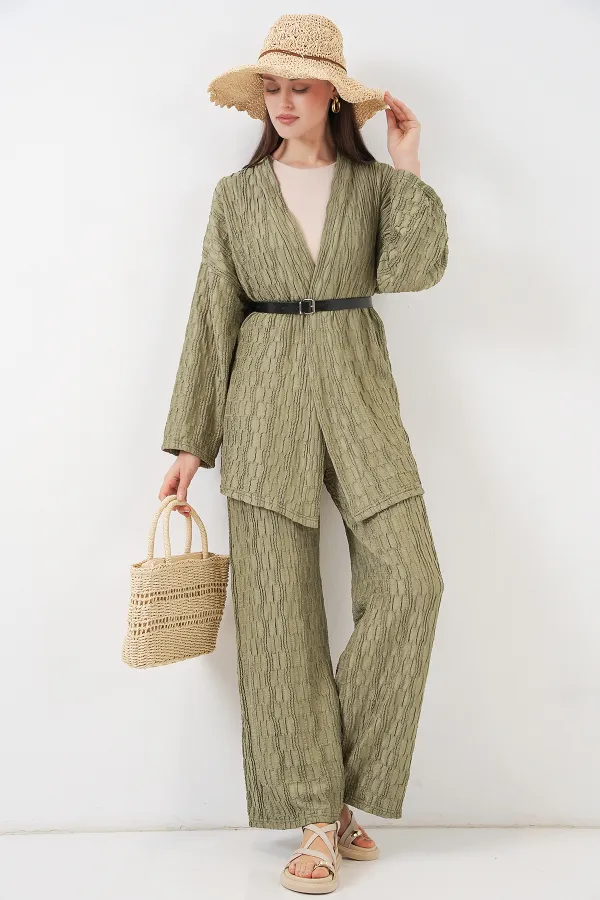 Ensemble deux pièces pantalon kimono femme 30078 - Çağla