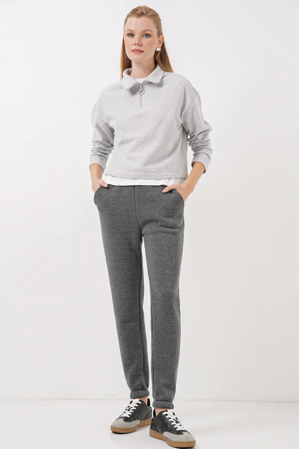 Pantalon de survêtement 55450 à trois fils - Anthracite